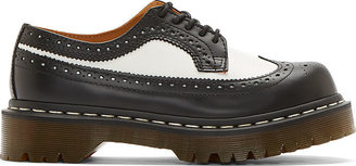 Dr. Martens Black & White Leather 5-Eye Longwing Brogues