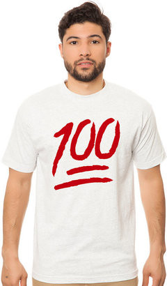 The One KLP The Keep It 100 Emoticon Tee in Ash