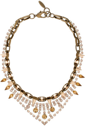 JOOMI LIM Spike & Crystal Large Necklace