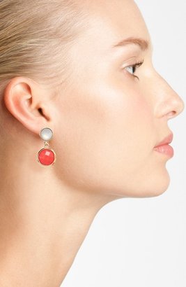 Anne Klein Stone Drop Clip Earrings