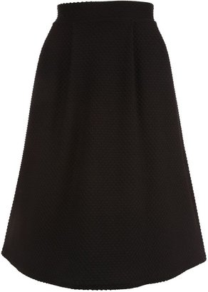Jane Norman Textured A line Midi Skirt