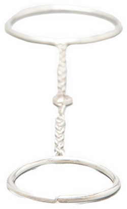 Jacquie Aiche Bezel Smooth Slave Chain Ring