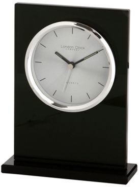 Debenhams Black glass mantle clock