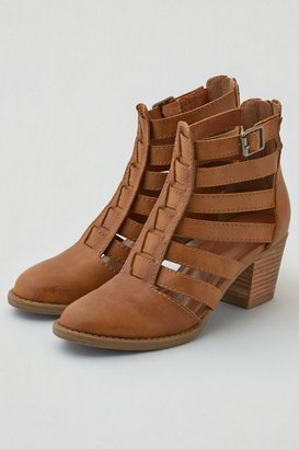 American Eagle Outfitters Washed Tan Strappy Cutout Bootie