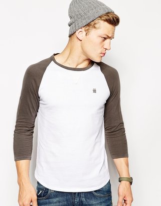 G Star T-Shirt With 3/4 Length Sleeve