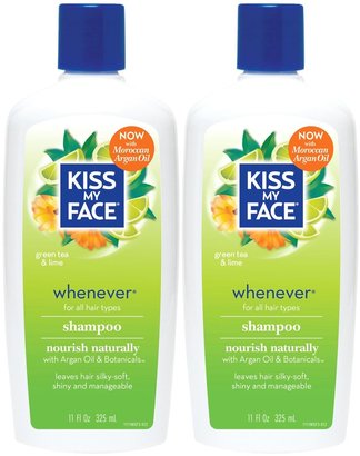 Kiss My Face Whenever Shampoo for Gentle Cleansing with Argan Oil, 11 oz