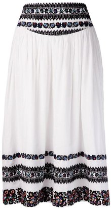 Suno floral solid skirt