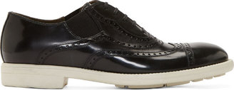 Dolce & Gabbana Black Slip-On Leather Brogues