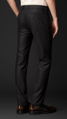 Burberry Slim Fit Wool Cashmere Trousers