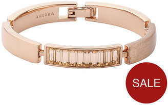 Aurora Made With Swarovski Elements Gold Crystal Rose Gold Plated Geometric Box Clasp Bracelet