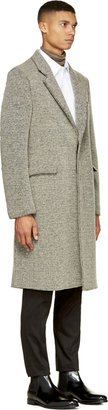 CNC Costume National Grey Mélange Wool Long Overcoat