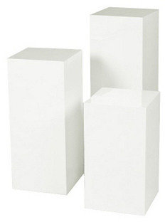 Pangea Home White Miami Pedestal, Set of 3