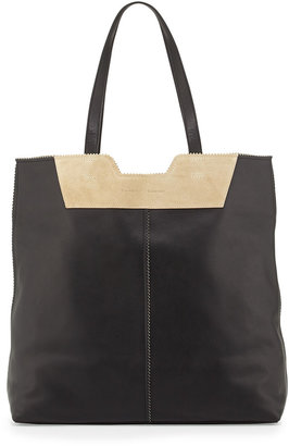 Proenza Schouler Paper Bag Leather Tote, Black/Brown