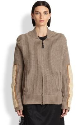 Reed Krakoff Shearling-Patch Sweater