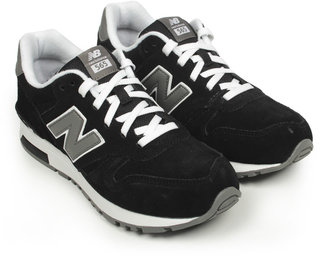New Balance 565 Black, White & Grey Suede Trainers