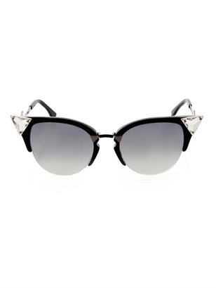 Fendi Iridia crystal-embellished sunglasses