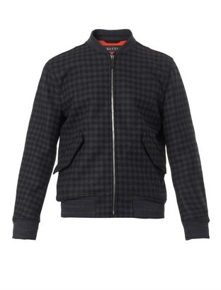 Gucci Checked wool-blend bomber jacket