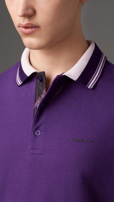 Burberry Striped Collar Polo Shirt