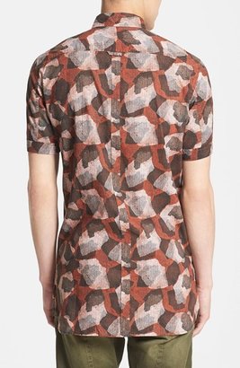 Zanerobe 'Reptilian' Short Sleeve Print Woven Shirt