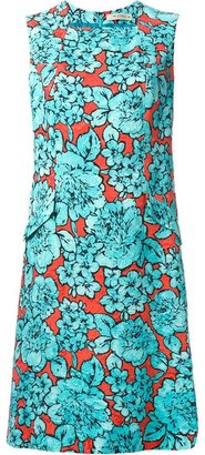 Etro quilted floral shift dress