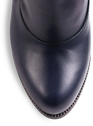 Fendi Leather Platform Ankle Boots