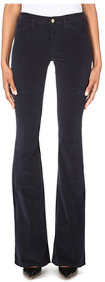 MiH Jeans Marrakesh velvet flared mid-rise jeans