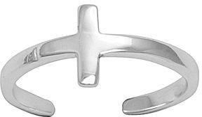 JCPenney itsy bitsy Sterling Silver Adjustable Sideways Cross Toe Ring