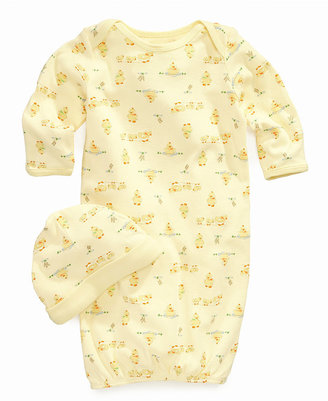 Little Me Baby Set, Baby Boys or Baby Girls Chick Print Gown with Beanie