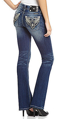 Miss Me Embellished-Pocket Bootcut Jeans