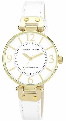 Anne Klein - Ladies White Leather Strap Watch 10/N9168wtwt