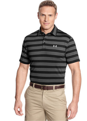 Under Armour Member's Bounce Performance Striped Golf Polo