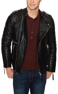J. Lindeberg Tyrone Sleek Leather Jacket