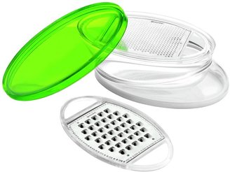 Guzzini Latina 8.4-Inch by 5-Inch by 3-Inch Multiblade Grater with Storage Container, Green, green
