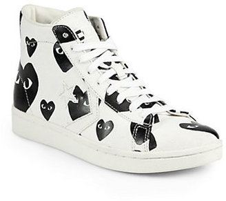 Comme des Garcons Play Canvas High-Top Sneakers
