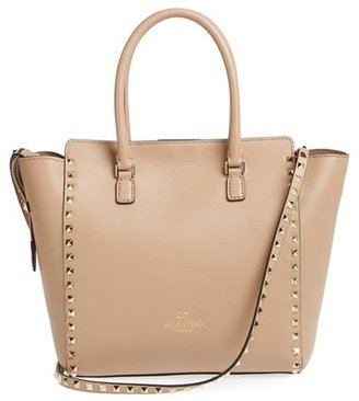 Valentino 'Rockstud' Double Handle Leather Tote