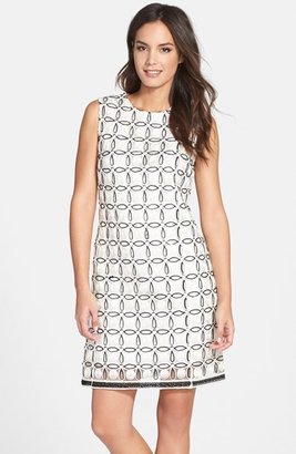 Taylor Dresses Embroidered Sleeveless Shift Dress