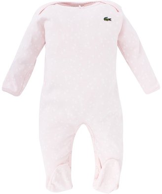 Lacoste Pink and White Babygrow