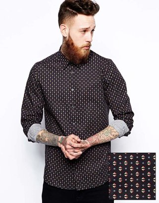ASOS Smart Shirt With Prism Print And Long Sleeves