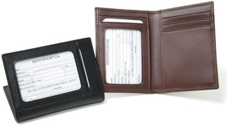 Royce Leather Business Card Case With Multiple ID Windows