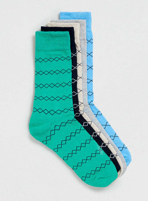 Topman Criss Cross 5 Pack Of Socks