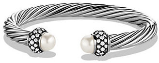 David Yurman Cable Classics Bracelet with Pearls and Diamonds