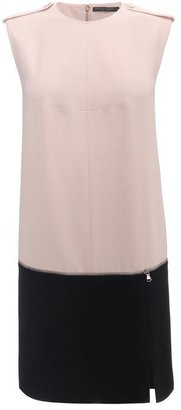 Alexander McQueen Bi-Colour Zip Detail Mini Dress