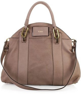 Chloé Leather tote with chain links