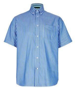 Blue Harbour 2in Longer Pure Cotton Double Face Striped Shirt