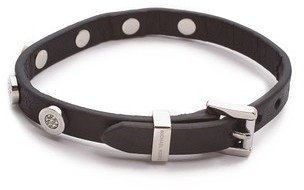Michael Kors Pave Logo Disc Single Wrap Bracelet
