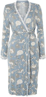 Linea Porcelain floral printed jersey robe