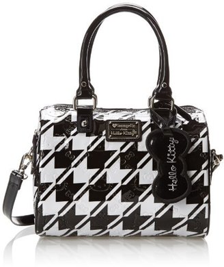 Hello Kitty Houndstooth Patent Embossed Mini City Shoulder Bag
