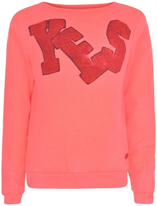Scotch R' Belle Girls Neon Pink 'Yes' Sweater