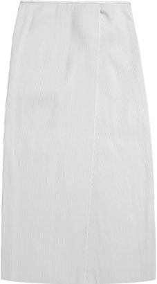J.W.Anderson Ribbed leather wrap-effect skirt