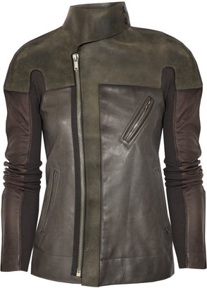 Rick Owens Leather and wool jacket
